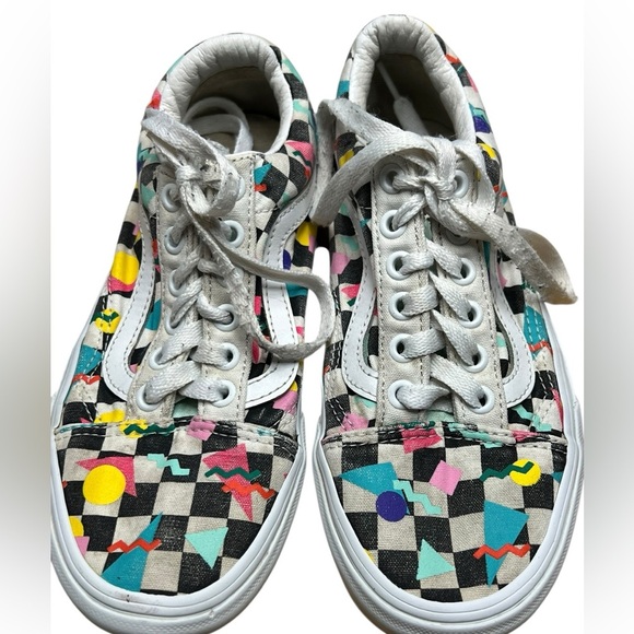 Vans Old Skool sneakers - multi-colored checkerboard pattern - Men’s size 4.5 - Picture 5 of 7